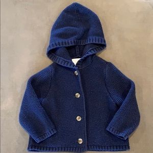Unisex Navy Hooded Cardigan